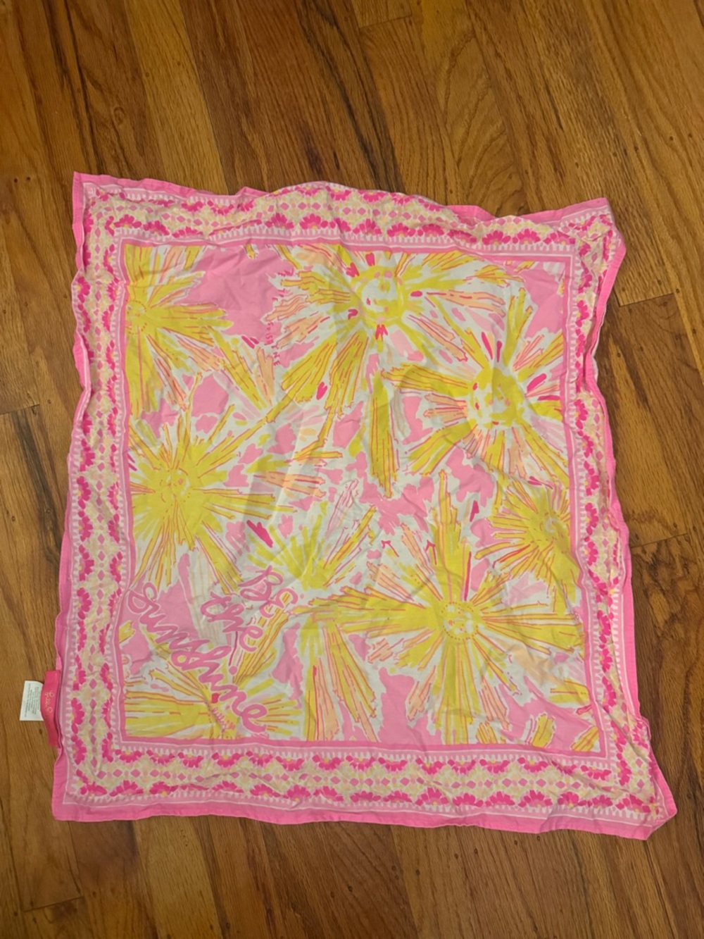 Lilly Pulitzer Scarf Be The Sunshine Cute Summer Scarf Pink